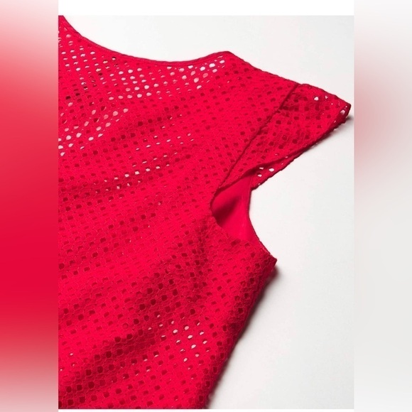 NWT Plenty by Tracy Reese beautiful red eyelet blouse Size Small - Picture 3 of 13